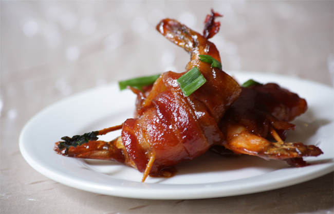 Bacon Wrapped Barbecued Shrimp